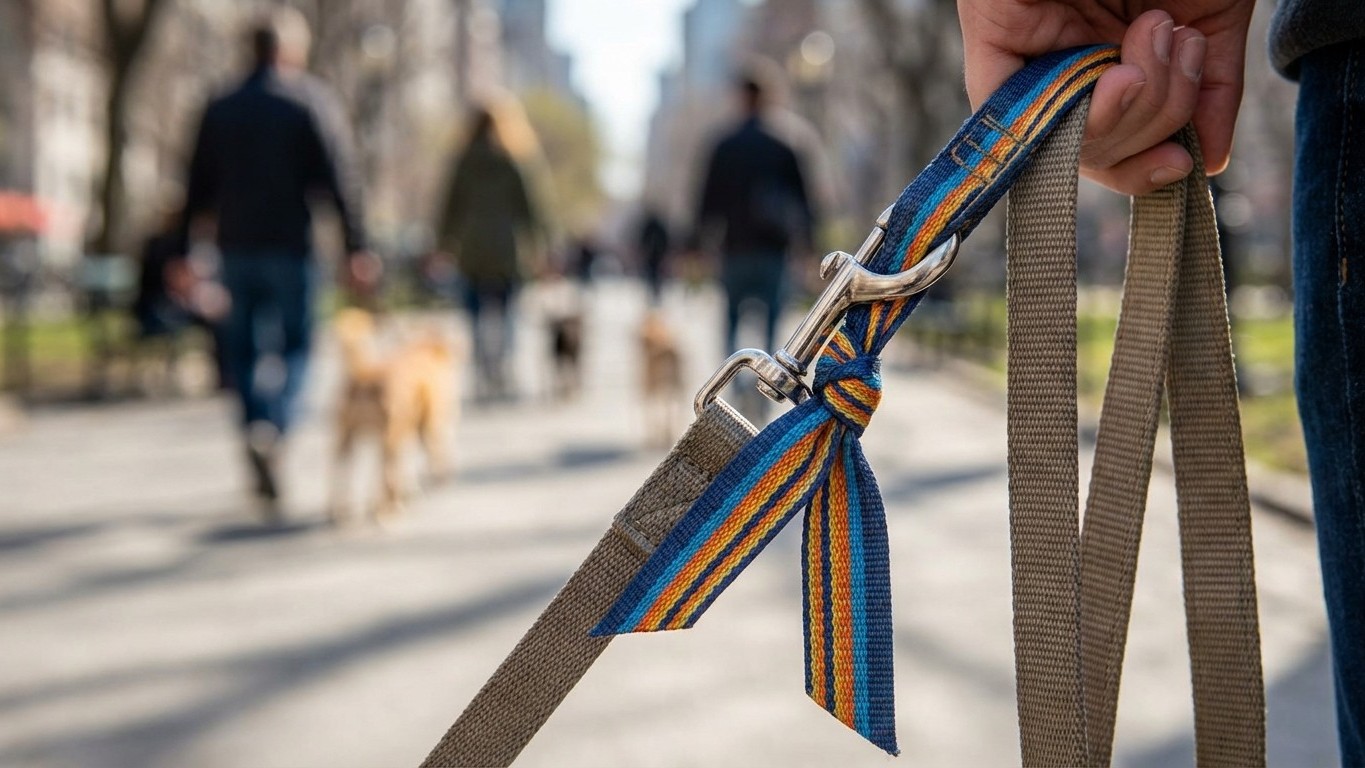 Vous croisez un chien avec un ruban sur sa laisse ? Ce code couleur peut tout changer