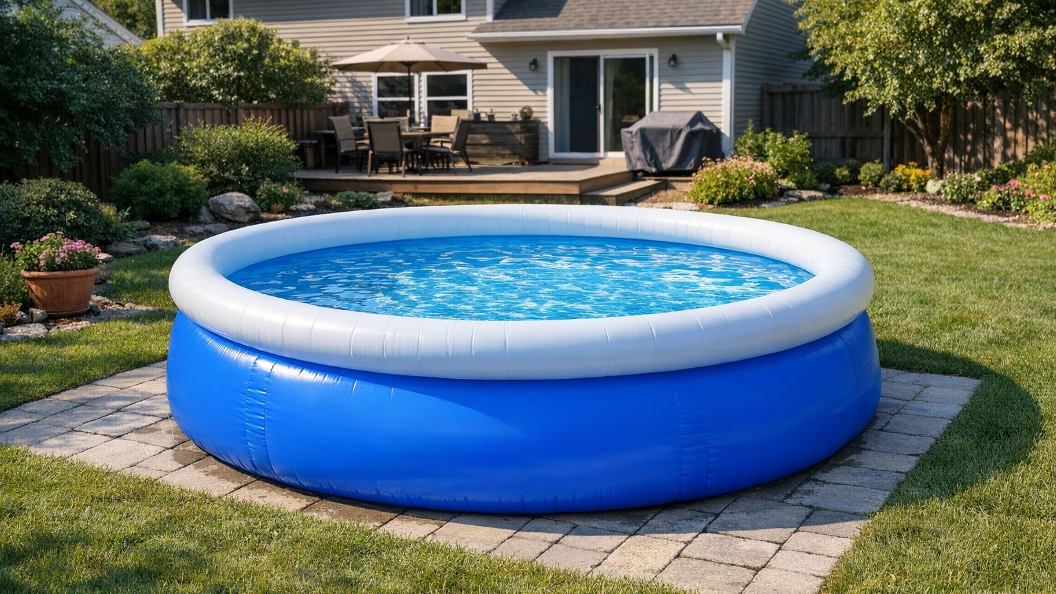 C'est fini pour la piscine hors-sol laissée tout l'été dans le jardin : en Belgique, ce que la commune peut exiger au bout...