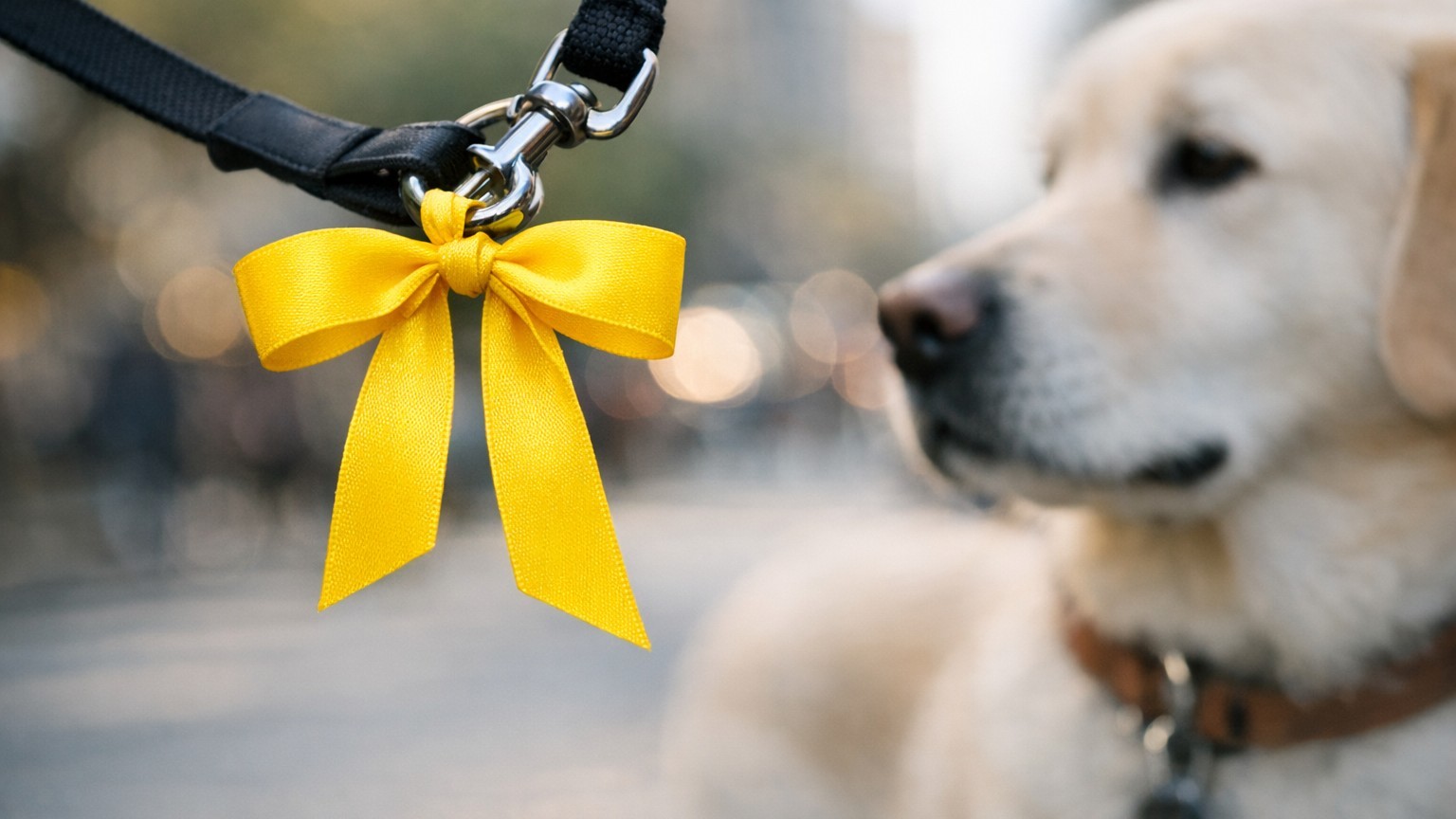 « Je pensais que c'était juste un accessoire » : pourquoi le ruban jaune noué sur une laisse impose de garder ses distances